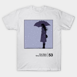 Grey December / Minimal Style Graphic Design Artwork T-Shirt